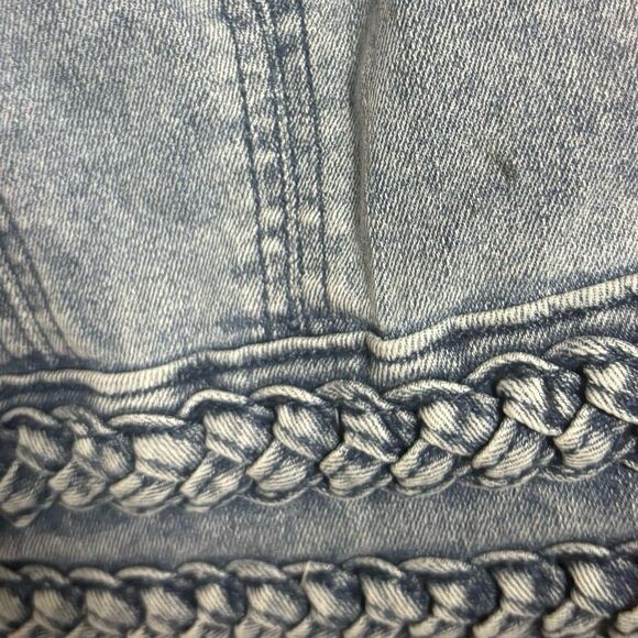 Bebe Denim Button Front Dress Size XL - Picture 5 of 8